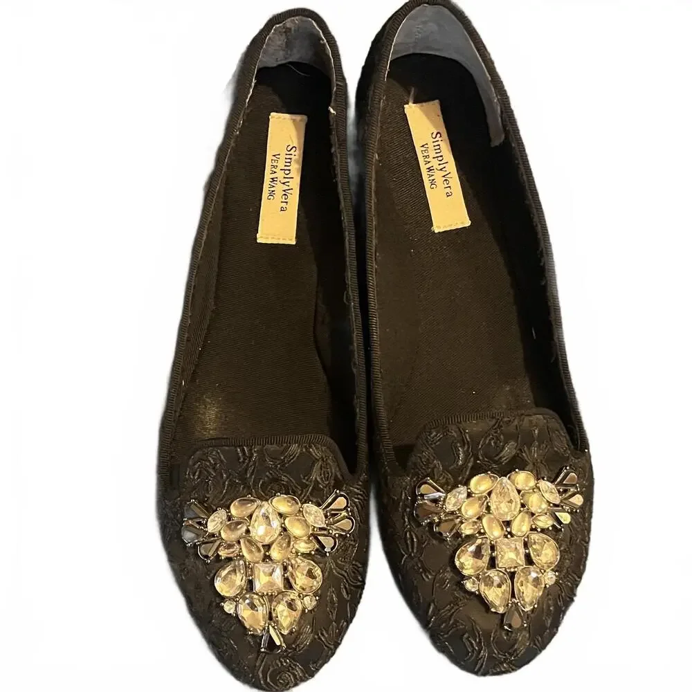 Simply Vera Vera Wang Jewel Embellished Slipper Flats - Picture 4 of 8